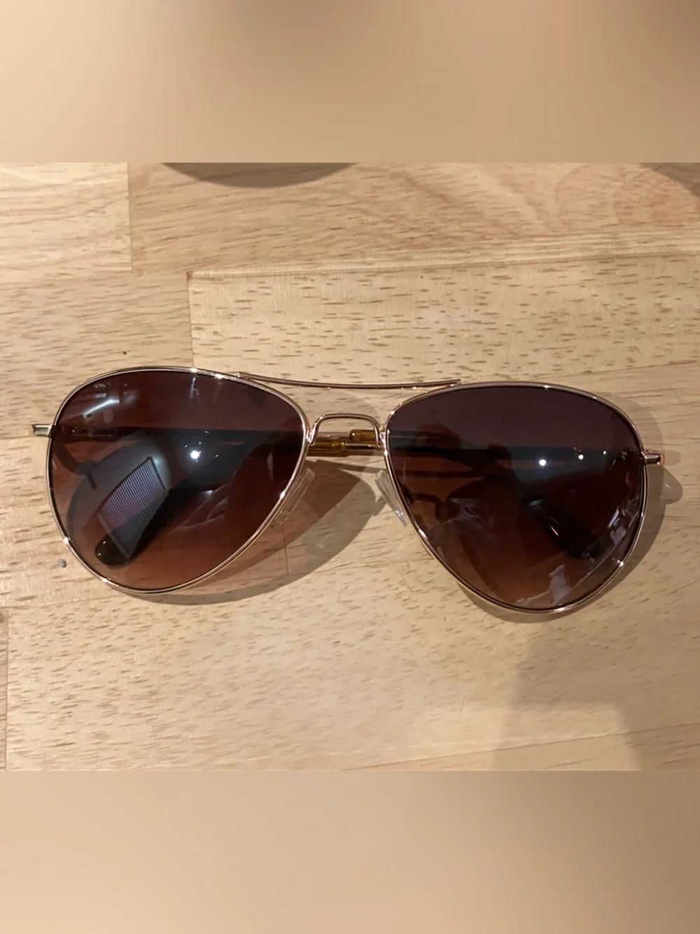 New Men’s Aviator Sunglasses UV400 Eyewear rose gold